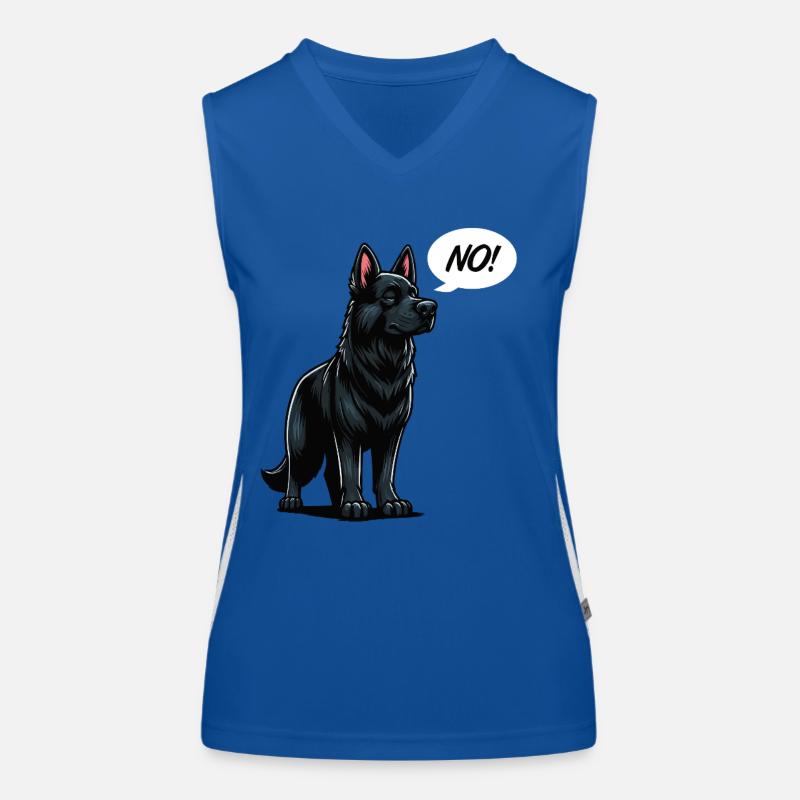 No Schwarzer Schäferhund Schäferhundbesitzer  Funktionelles Kontrast-Tank Top für Frauen