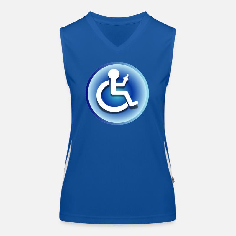 Pour les utilisateurs de fauteuil roulant avec humour # Débardeur respirant contrasté Femme