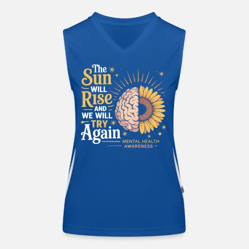 Sun rises, we keep trying Women's Functional Contrast Tank Top