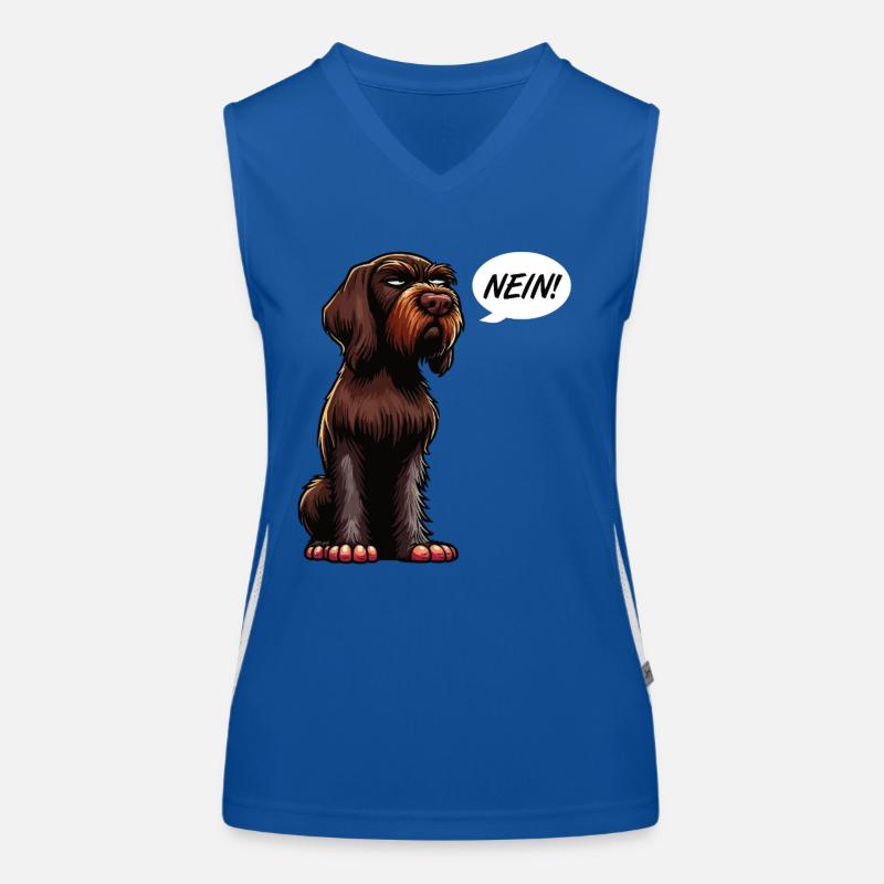 Nein Deutsch Drahthaar Deutsch-Drahthaar Besitzer Funktionelles Kontrast-Tank Top für Frauen