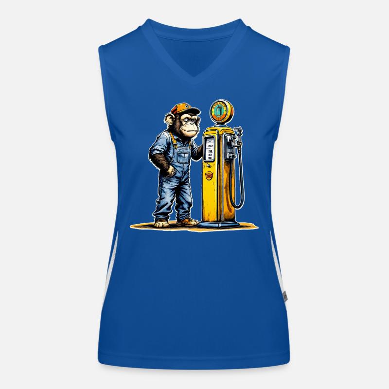 Art vintage de la pompe Monkey Débardeur respirant contrasté Femme