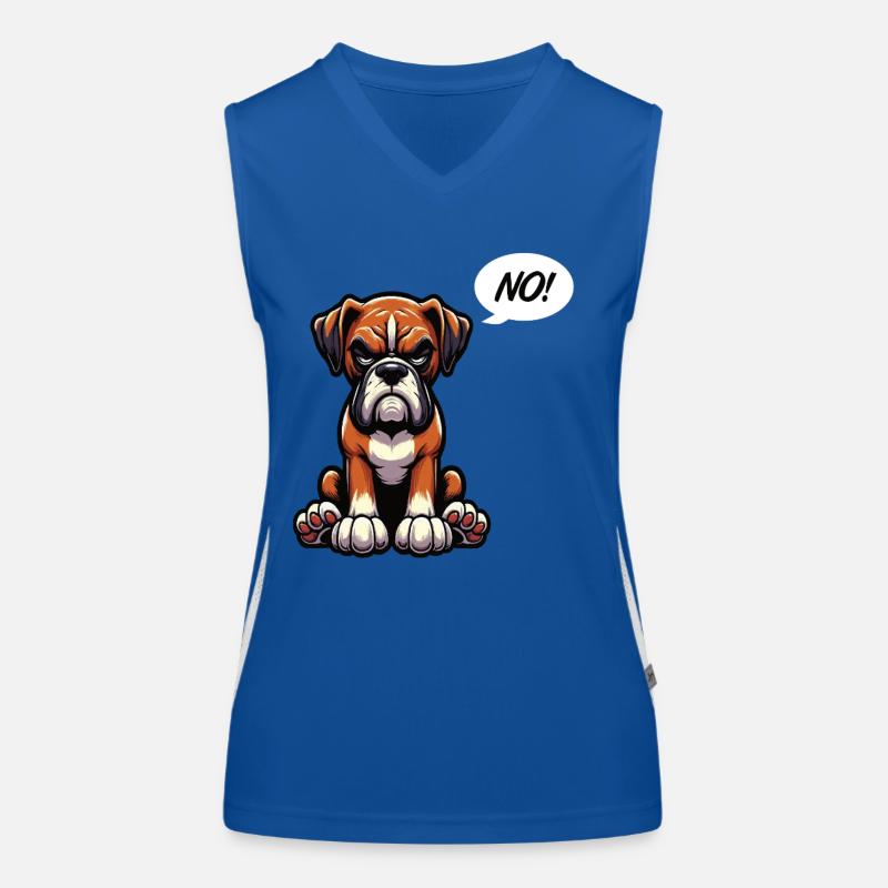 No Boxer Boxerhalter Boxerhund Boxerbesitzer Funktionelles Kontrast-Tank Top für Frauen