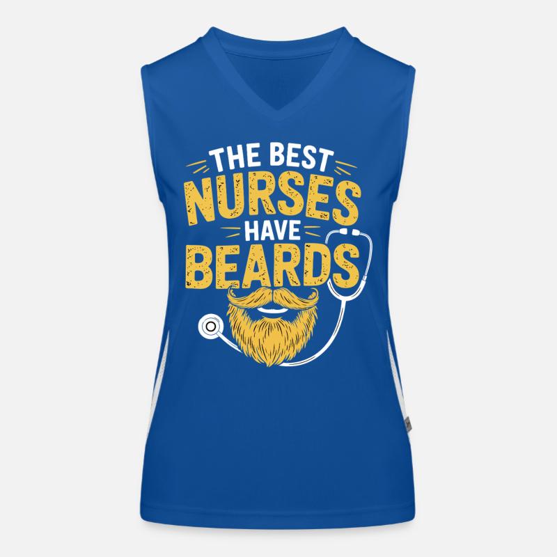 Beste Krankenschwestern mit Bart Funktionelles Kontrast-Tank Top für Frauen