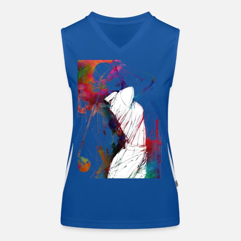 Golf player #golf Women's Functional Contrast Tank Top