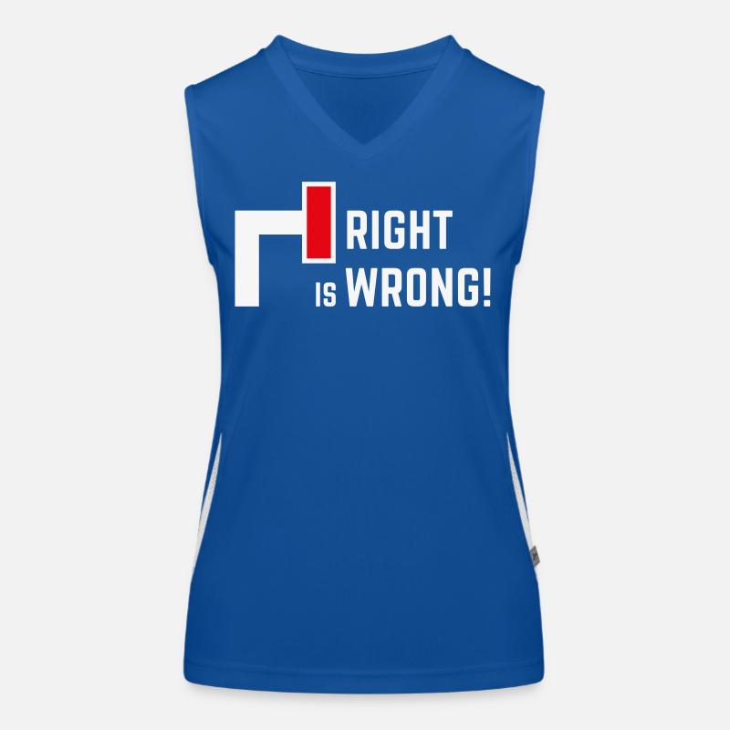 Right Is Wrong! Gegen Rechts & Rechte Parteien V1 Funktionelles Kontrast-Tank Top für Frauen