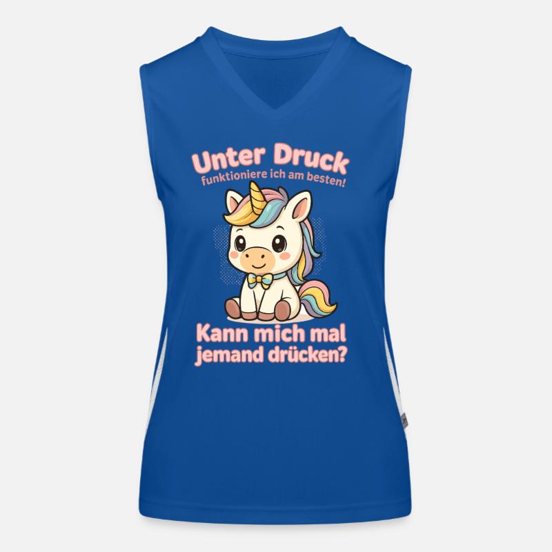 Unter Druck Einhorn Funktionelles Kontrast-Tank Top für Frauen