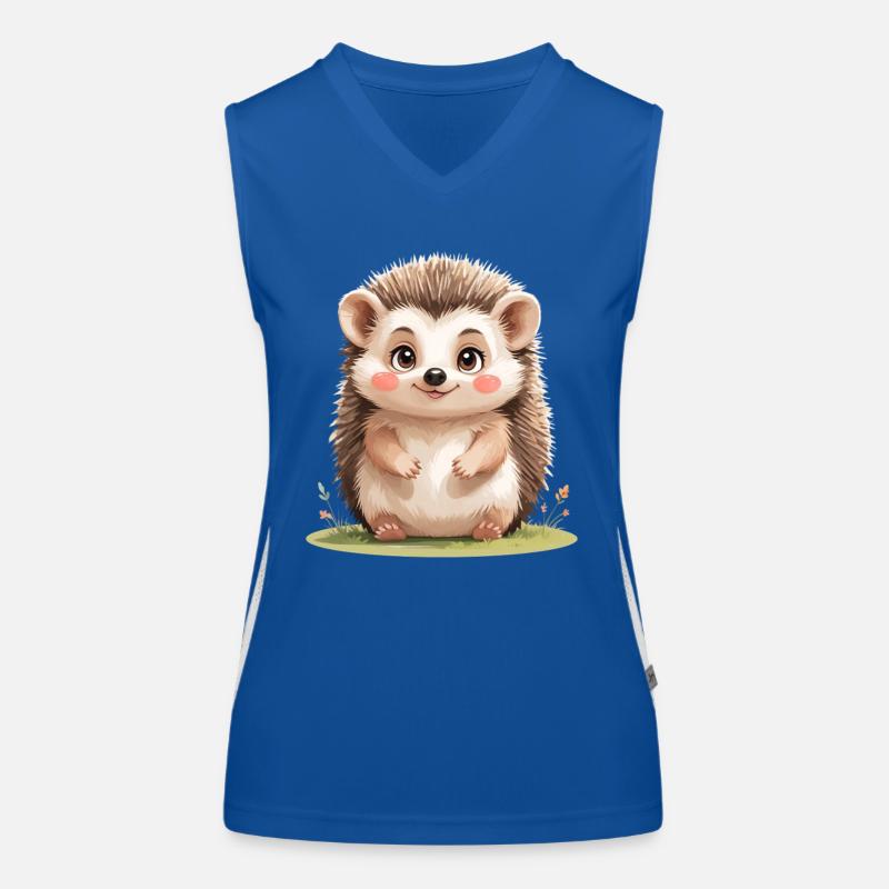 Motif de hérisson câlin Débardeur respirant contrasté Femme