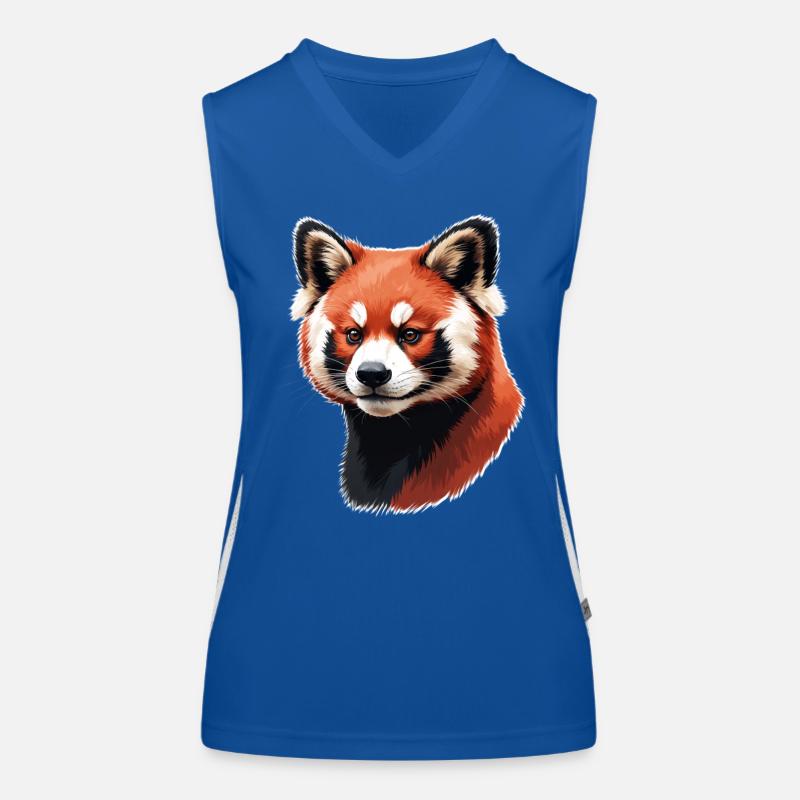 Roter Panda Kopf – Digitale Malerei Funktionelles Kontrast-Tank Top für Frauen