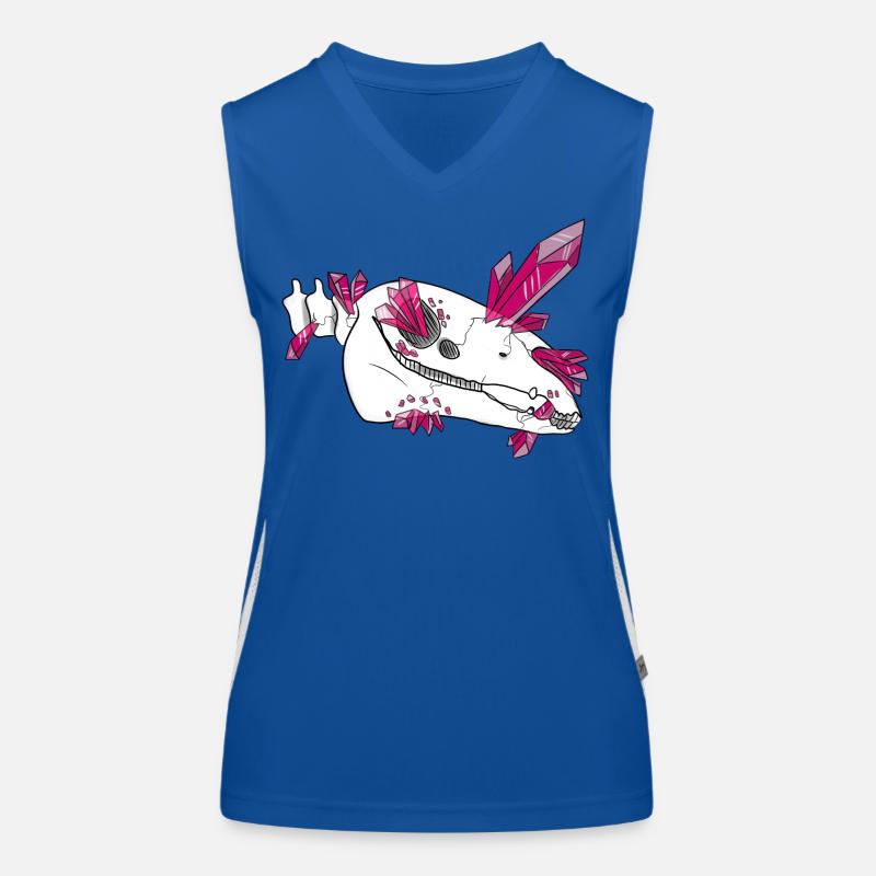 Kristallschädel - Pferd (von Leni Riosa) Funktionelles Kontrast-Tank Top für Frauen