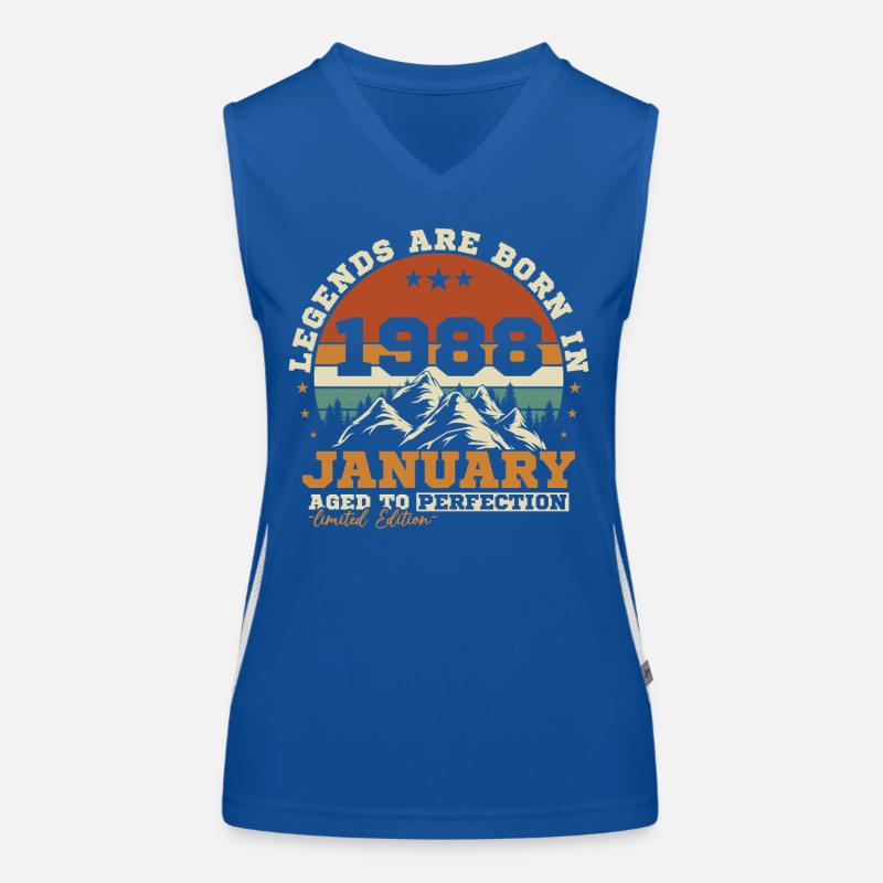 Januar 1988 Vintage-Retro-Geburtstagsgeschenk Funktionelles Kontrast-Tank Top für Frauen