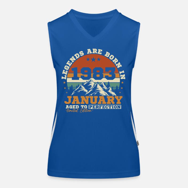 Januar 1983 Vintage-Retro-Geburtstagsgeschenk Funktionelles Kontrast-Tank Top für Frauen