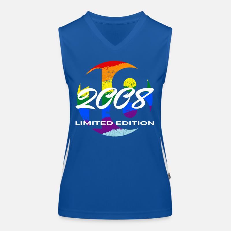 18. Geburtstag 2008 Jungen und Mädchen Geschenk Funktionelles Kontrast-Tank Top für Frauen