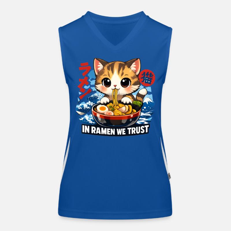 Ramen Katze Funktionelles Kontrast-Tank Top für Frauen