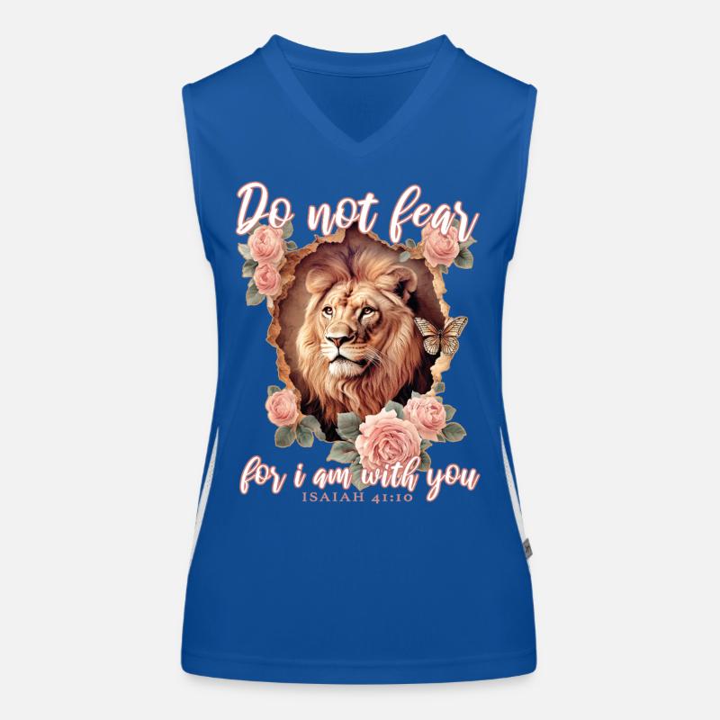 Löwe Bibelvers Christlich Funktionelles Kontrast-Tank Top für Frauen