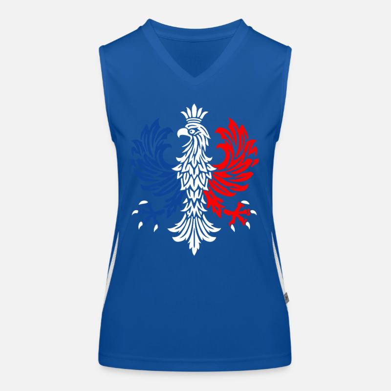 Aigle tricolore emblème Débardeur respirant contrasté Femme