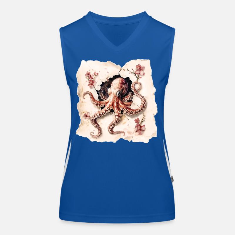 Oktopus Funktionelles Kontrast-Tank Top für Frauen