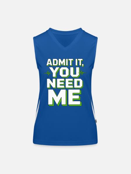 ER Nurse Admit It You Need Me Healthcare Worker - Women's Functional Contrast Tank Top - royal/white - Front