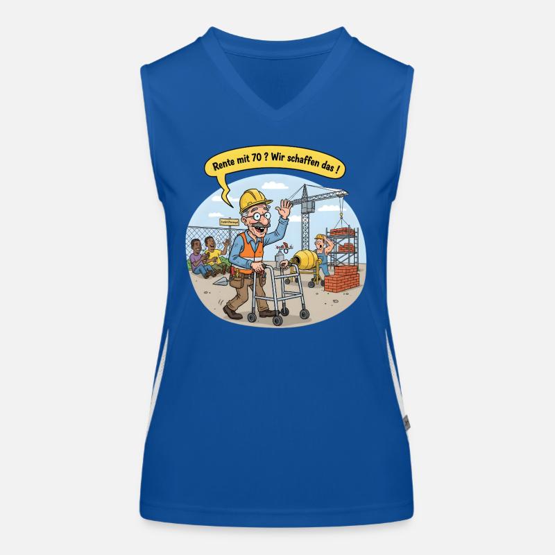 Rente mit 70 ?  Funktionelles Kontrast-Tank Top für Frauen