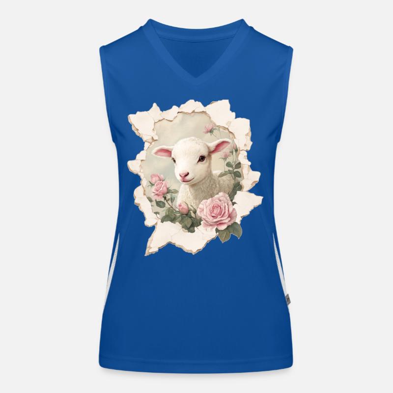 Lamm  Funktionelles Kontrast-Tank Top für Frauen