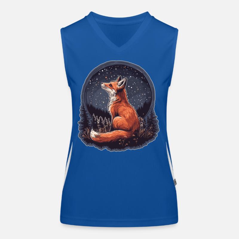 Renard et étoiles Débardeur respirant contrasté Femme