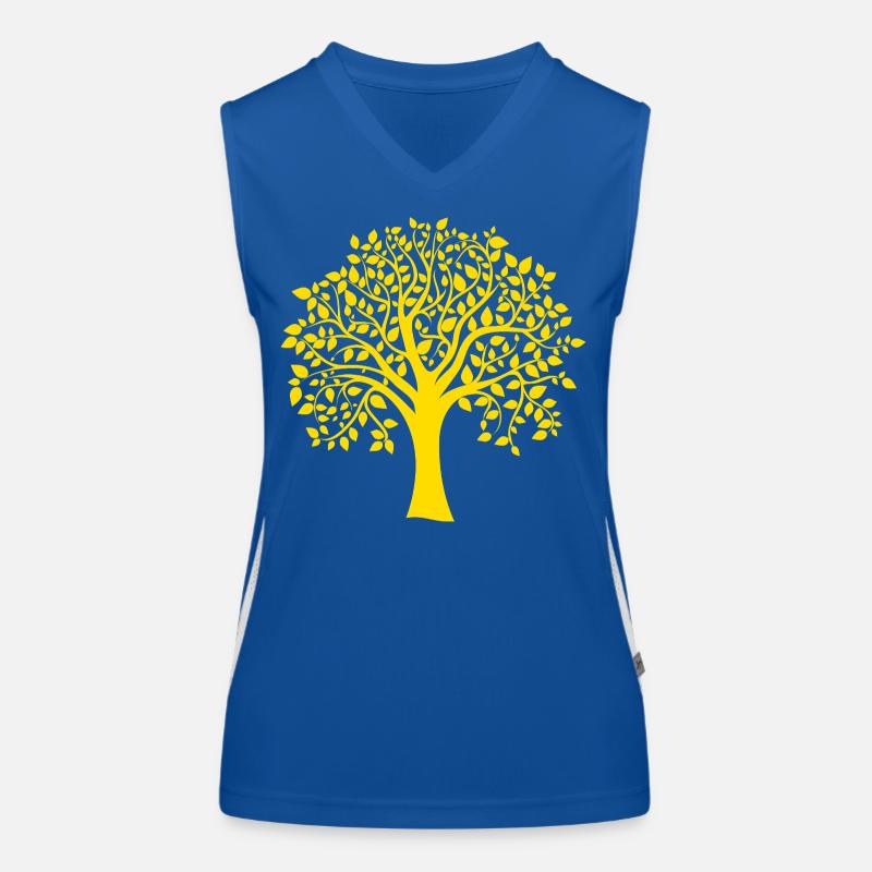 Silhouette d’arbre jumbo orange Débardeur respirant contrasté Femme