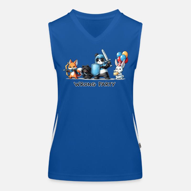 False Party – Knight, Rogue, Mage & Birth Women's Functional Contrast Tank Top