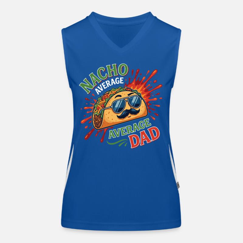 Nacho Average Average Dad Humor Design Funktionelles Kontrast-Tank Top für Frauen