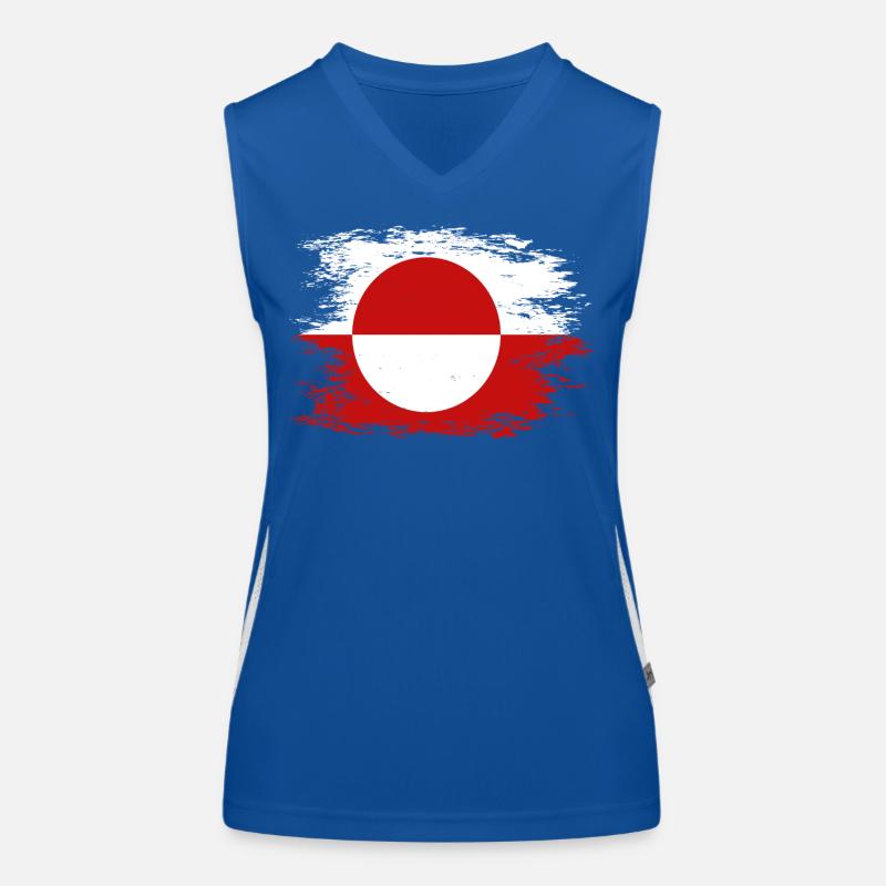 Drapeau du Groenland utilisé Débardeur respirant contrasté Femme