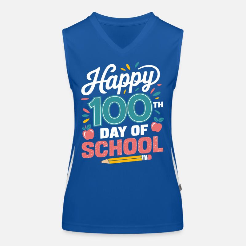 Hundert Tage Schule Jubel Funktionelles Kontrast-Tank Top für Frauen
