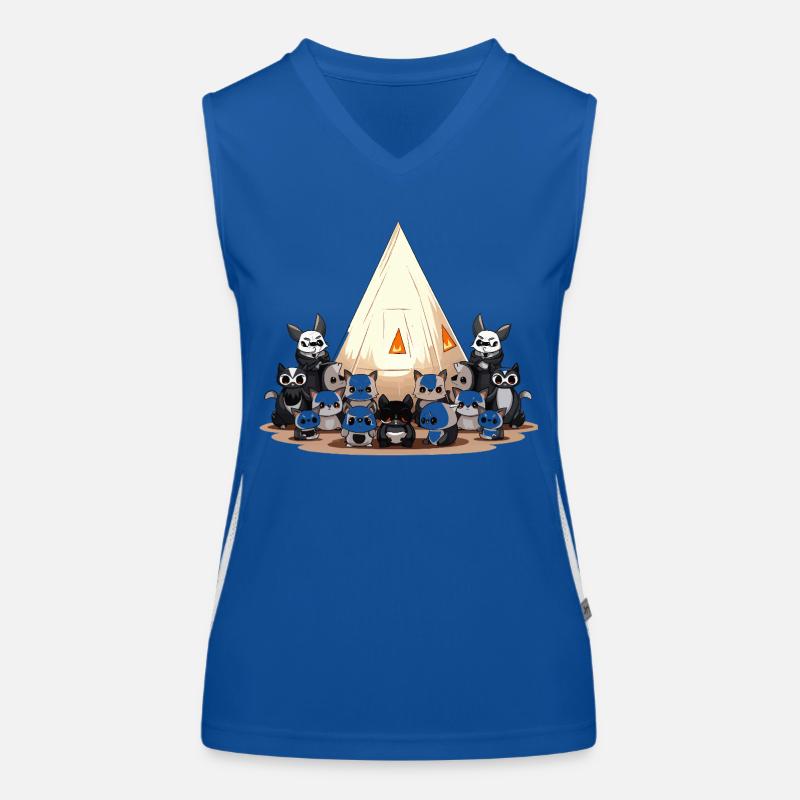 PandaPyramide Parade Funktionelles Kontrast-Tank Top für Frauen