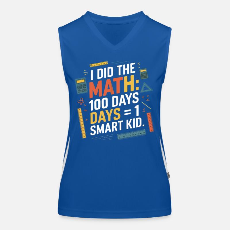 Mathe Meilenstein: 100 Tage = Ein kluges Kind Funktionelles Kontrast-Tank Top für Frauen