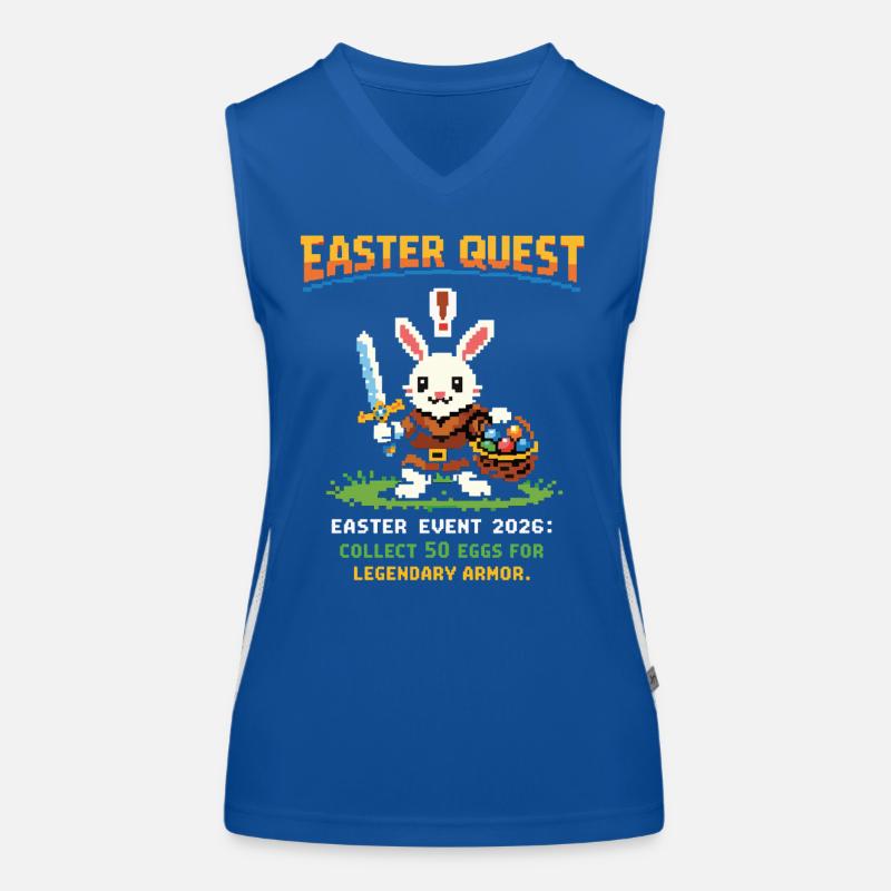 Easter Quest Pixel Bunny Funktionelles Kontrast-Tank Top für Frauen