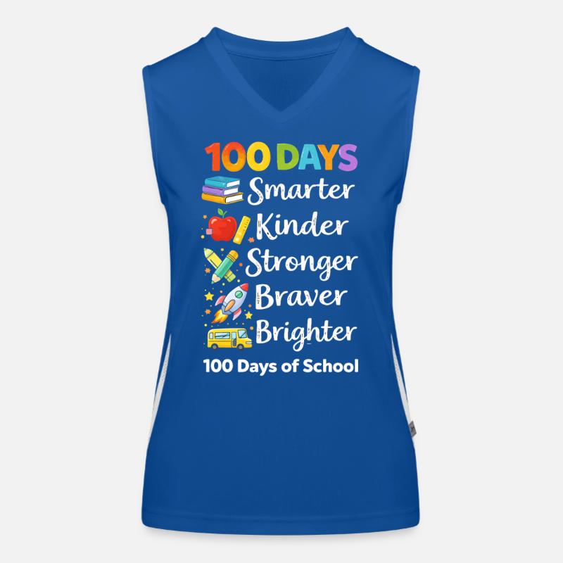 100 Tage Schule Design Mutig Klug Funktionelles Kontrast-Tank Top für Frauen