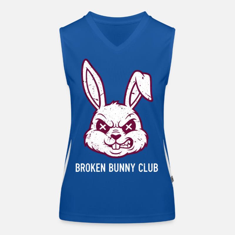 Fête de Pâques Heavy Metal Rocker Easter Egg Easter Bunny Débardeur respirant contrasté Femme