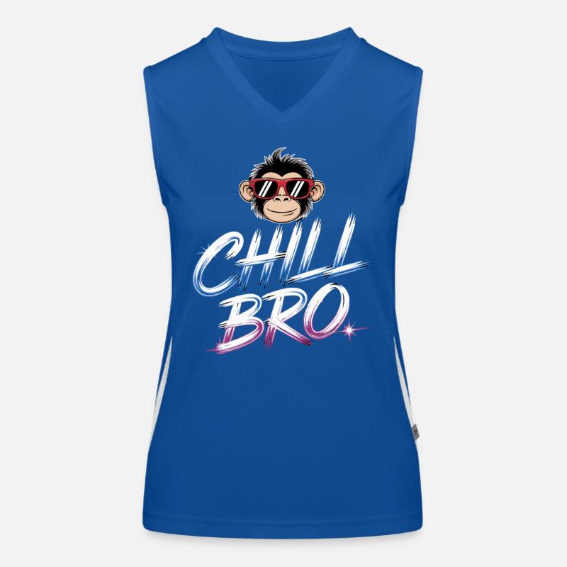 Chill Bro Monkey Funktionelles Kontrast-Tank Top für Frauen