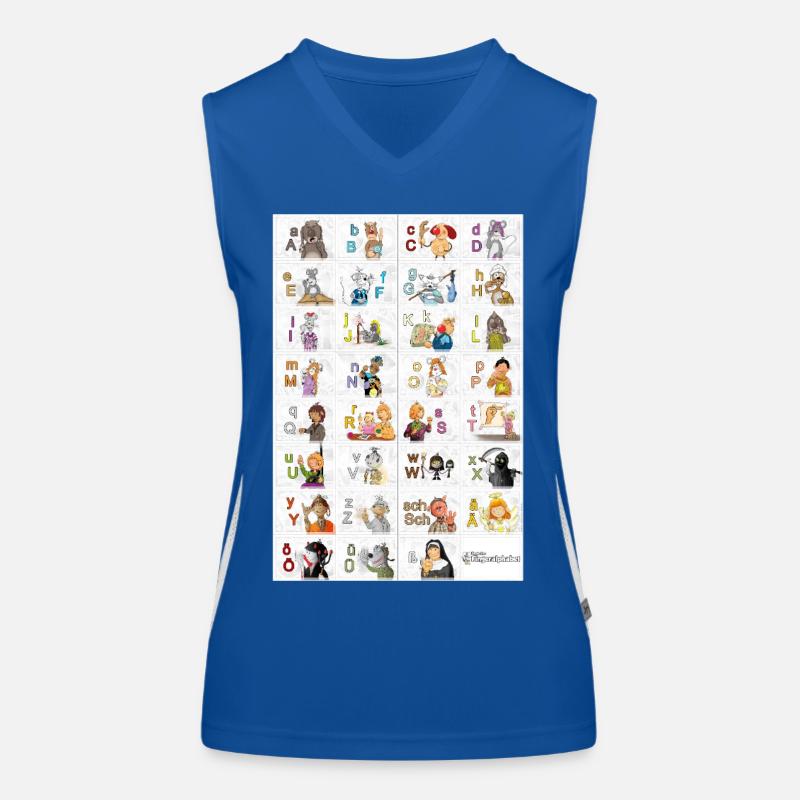 Deutsches Fingeralphabet 2 / Funktionelles Kontrast-Tank Top für Frauen
