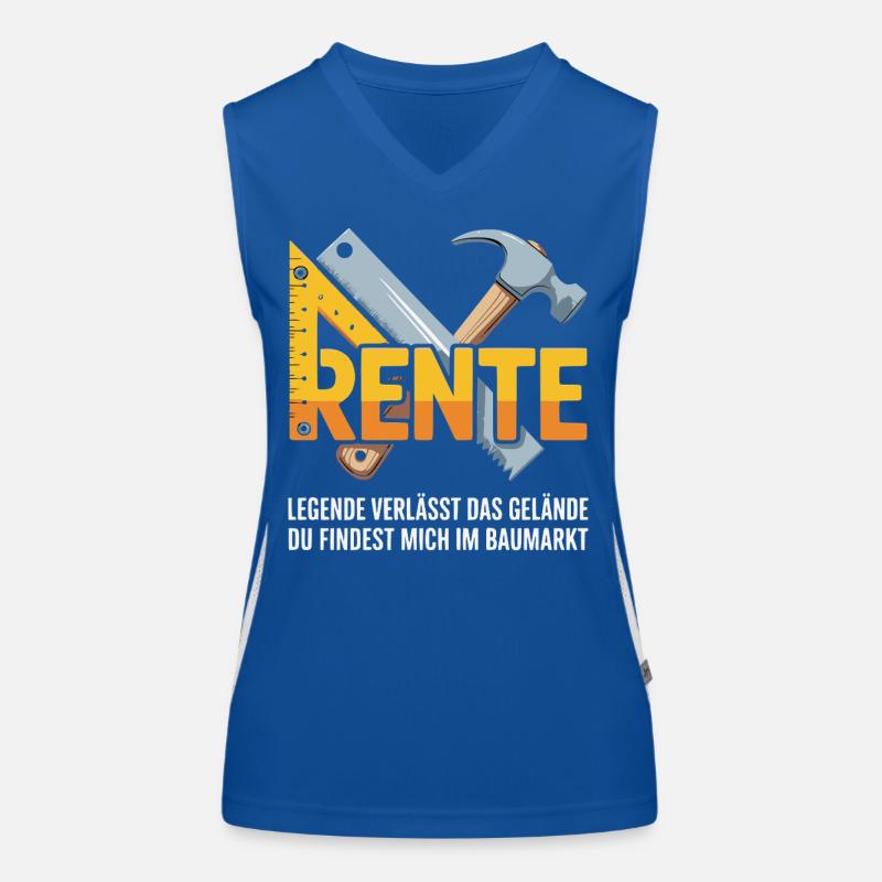 Pension in the hardware store – tool logo Women's Functional Contrast Tank Top
