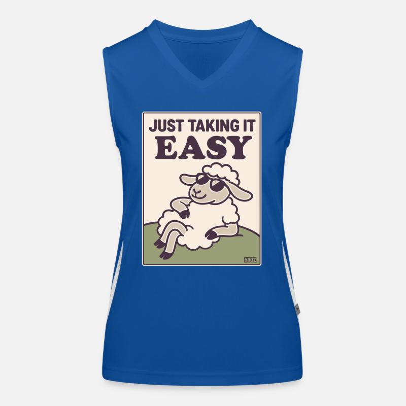 Entspanntes Schaf Einfach Gemütlich Funktionelles Kontrast-Tank Top für Frauen