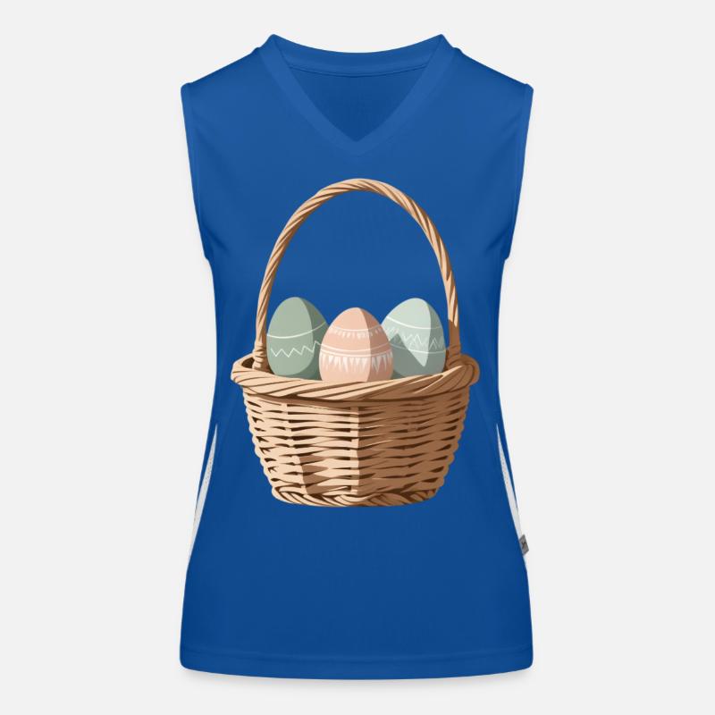 Œufs pastel dans un panier Débardeur respirant contrasté Femme