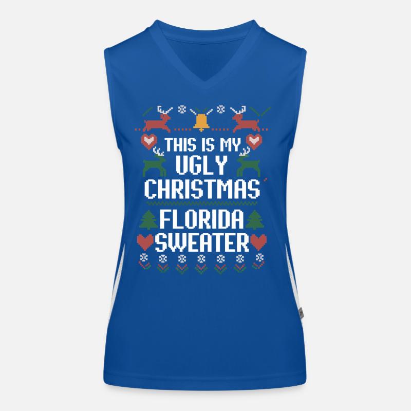 Florida Ugly Christmas Pullover Funktionelles Kontrast-Tank Top für Frauen