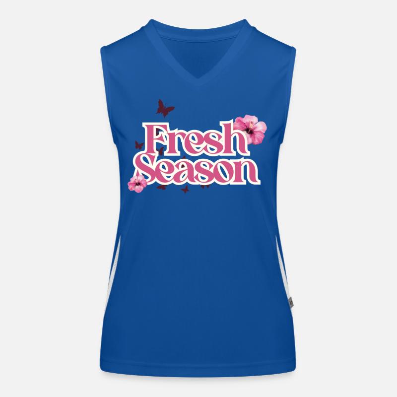 Fresh Season Floral Script Women's Functional Contrast Tank Top