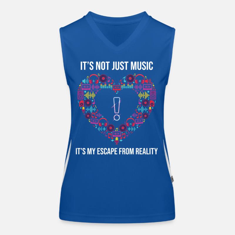 Its Not Just Music Escape From Reality Funktionelles Kontrast-Tank Top für Frauen