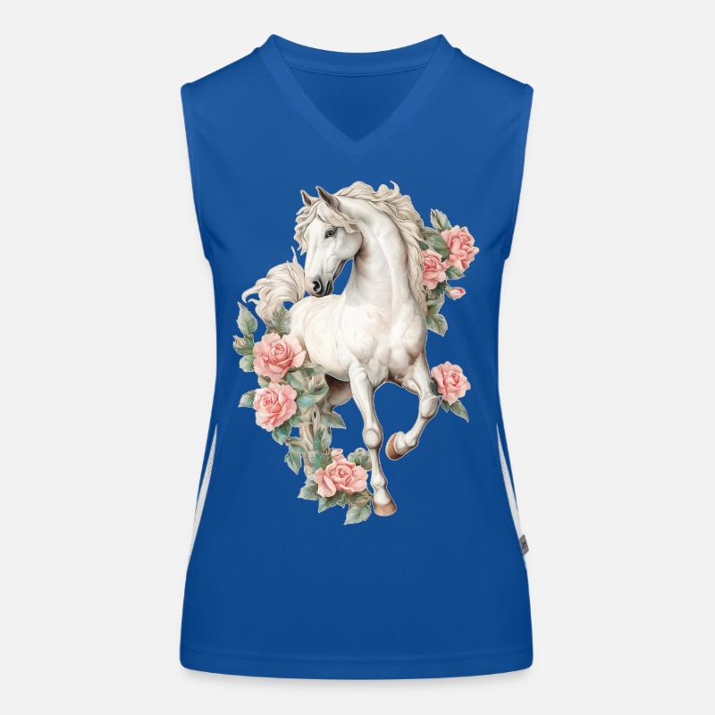 Cheval aux roses Débardeur respirant contrasté Femme