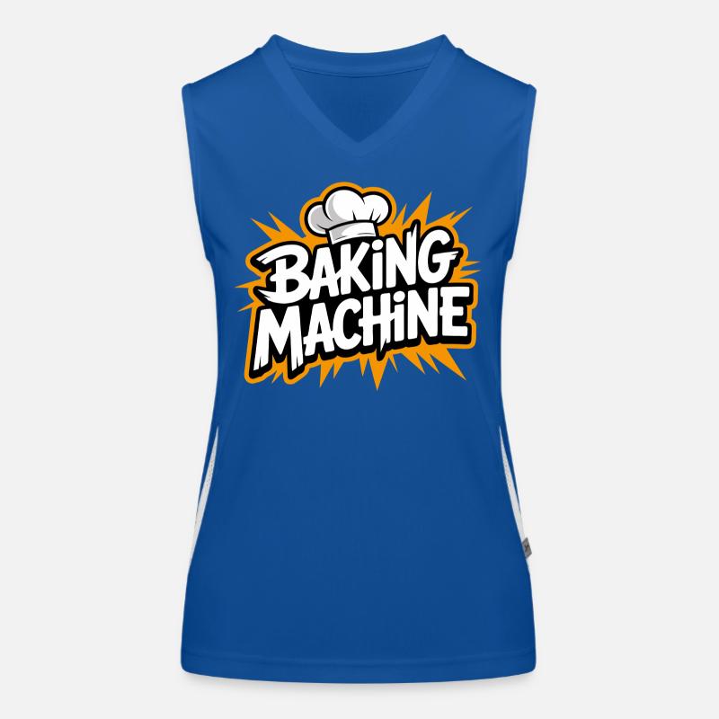 Baking Machine Fun Funktionelles Kontrast-Tank Top für Frauen