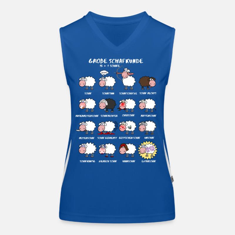 Excellente connaissance des moutons Débardeur respirant contrasté Femme