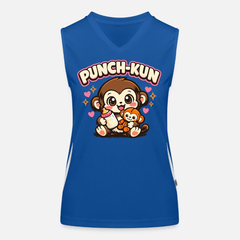 Coup de poing singe - Kawaii Débardeur respirant contrasté Femme
