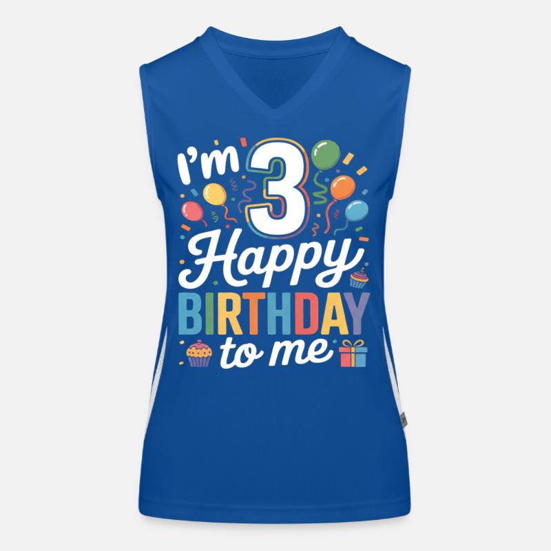 Bunter 3. Geburtstag Jubel Funktionelles Kontrast-Tank Top für Frauen