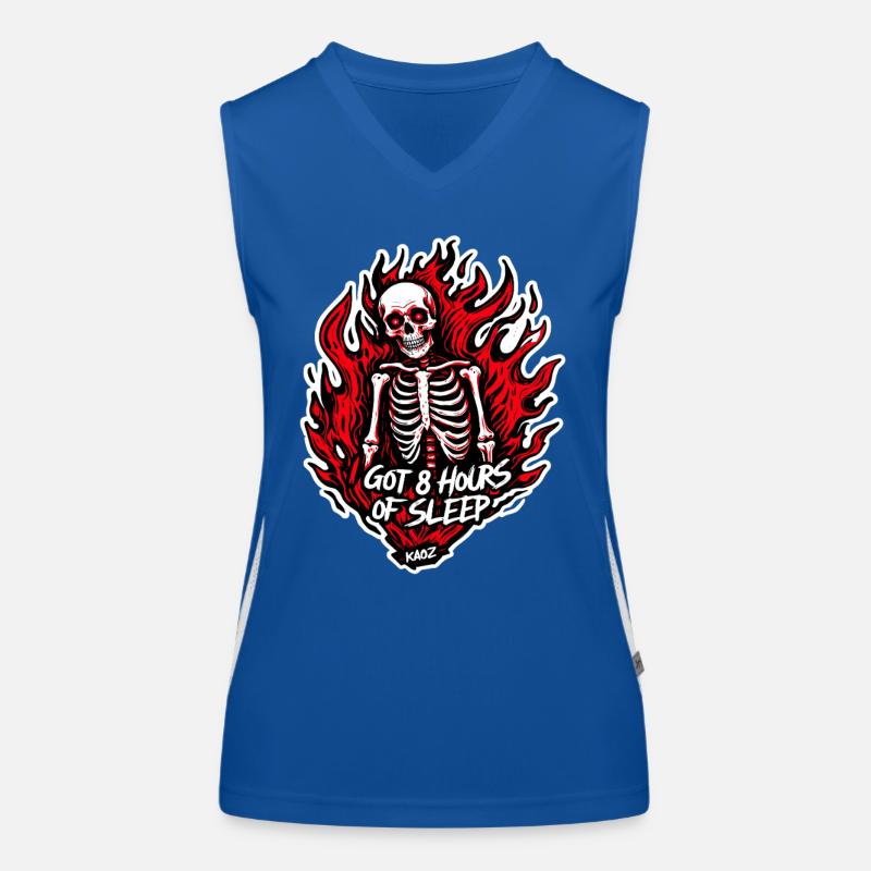 Squelette de feu avec 8 heures de sommeil Débardeur respirant contrasté Femme