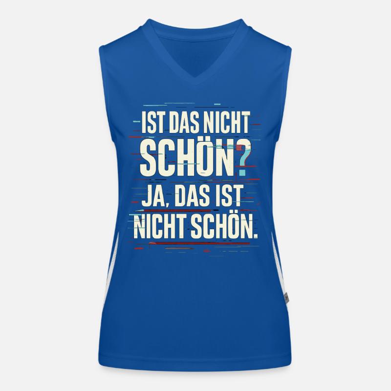 Ist-das-nicht-schön Glitchspruch Funktionelles Kontrast-Tank Top für Frauen