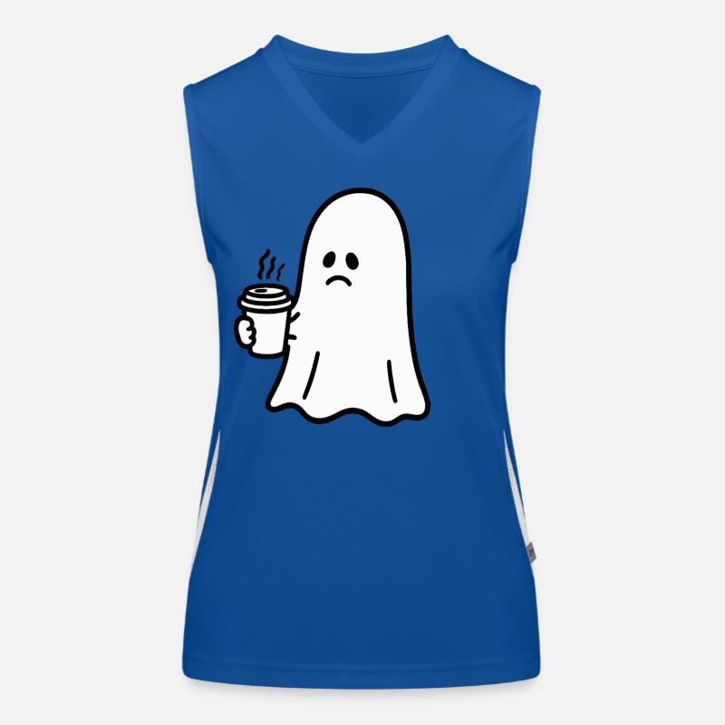Geist Kaffee Halloween Süßes oder Saures Funktionelles Kontrast-Tank Top für Frauen